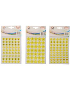 Αυτοκόλλητα "κίτρινες φατσούλες" 10 φύλλα,  21x11,5εκ.