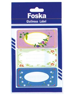 Ετικέτες τετραδίων Λουλούδια 8x3.6εκ.