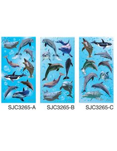 Αυτοκόλλητα "Δελφίνια" κοκτέηλ 3 σχέδια