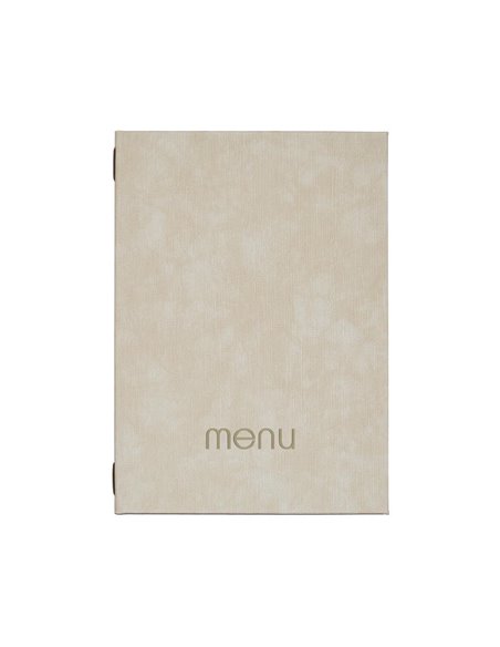 Next μενού εστιατορίου PU bali μπεζ με κρυφό λάστιχο 23x32εκ. Δυνατότητα εκτύπωσης