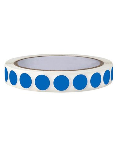 Ετικέτες αυτοκ.στρόγγυλες Ø13mm μπλε ρολλό 1000τεμ