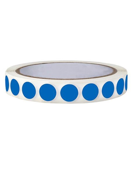 Ετικέτες αυτοκ.στρόγγυλες Ø13mm μπλε ρολλό 1000τεμ