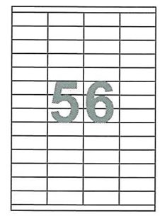 Fleks ετικέτ. αυτοκόλ. λευκές 52.5x21.2mm 56/φ 100φ Α4