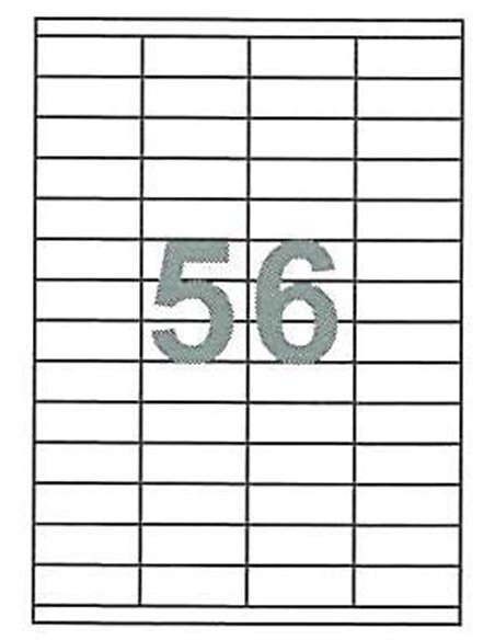 Fleks ετικέτ. αυτοκόλ. λευκές 52.5x21.2mm 56/φ 100φ Α4