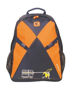 Tiger τσάντα πλάτης δημοτικού Ionia πορτοκαλί με 1 θήκη 42x31x12εκ.