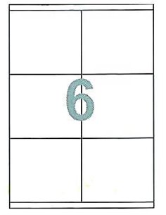 Fleks ετικέτ. αυτοκόλ. λευκές 105x96mm 6/φ 100φ Α4