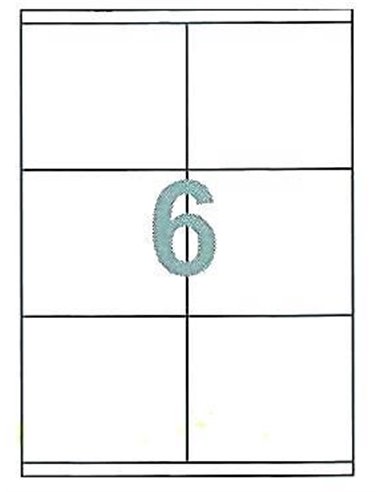 Fleks ετικέτ. αυτοκόλ. λευκές 105x96mm 6/φ 100φ Α4