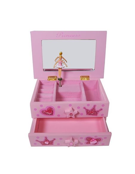 Μουσικό κουτί μπιζουτιέρα μπαλαρίνα Υ9,8x19,3x11εκ.