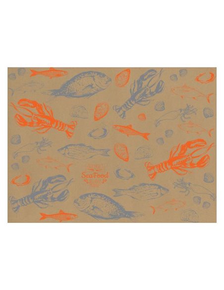 Next σουπλά εστιατορίου κραφτ Sea food 250τεμ. 70γρ. 42x30εκ.