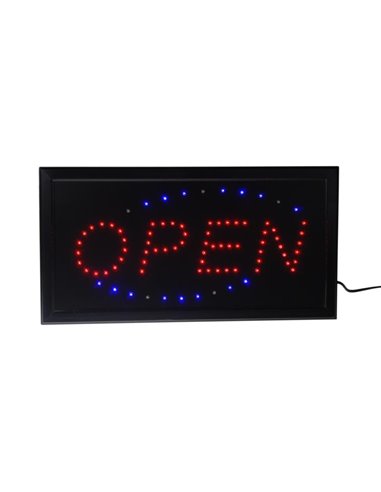Οθόνη led "Open" αλουμινίου 48,5x25εκ.