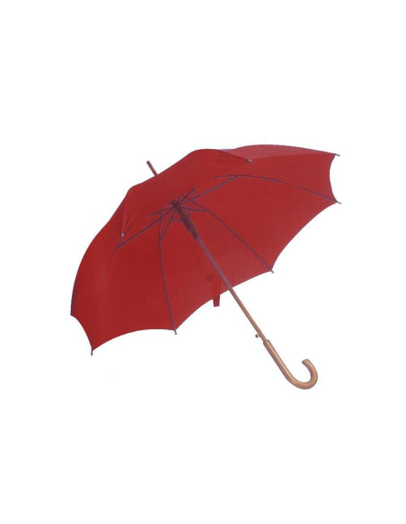 Ομπρέλα αυτόματη κόκκινη ξύλινη λαβή Ø105εκ.