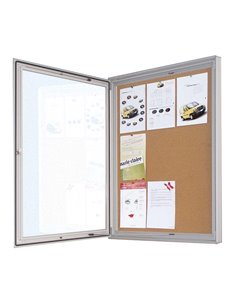 Πίνακας ανακoινώσεων φελλού με κλειδαριά 12xA4