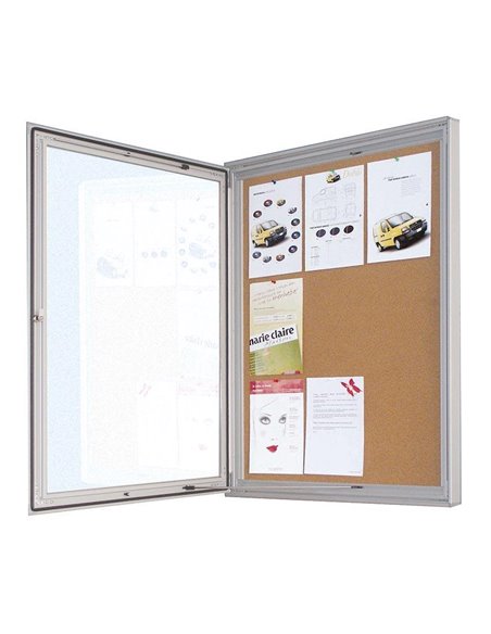 Πίνακας ανακoινώσεων φελλού με κλειδαριά 12xA4