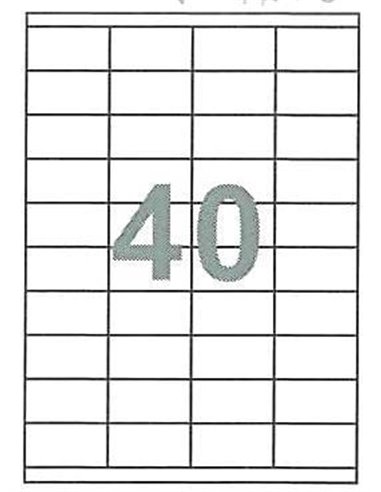 Fleks ετικέτ. αυτοκόλ. λευκές 52.5x29.7mm 40/φ 100φ Α4