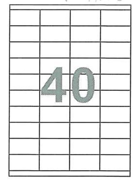 Fleks ετικέτ. αυτοκόλ. λευκές 52.5x29.7mm 40/φ 100φ Α4