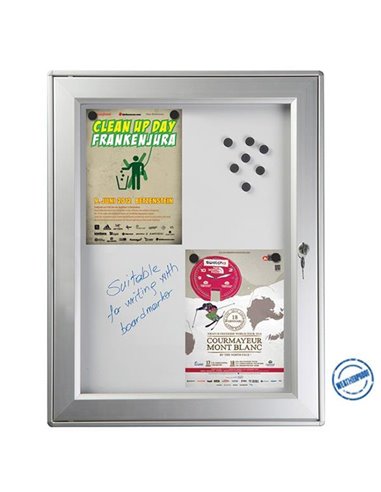 Πίνακας ανακoινώσεων μαγνητικός εξωτ. χώρου με κλειδαριά 9xA4, Υ108x82εκ.