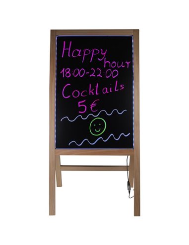 Πίνακας led επιδαπέδιος με ξύλινη κορνίζα Υ100x50εκ