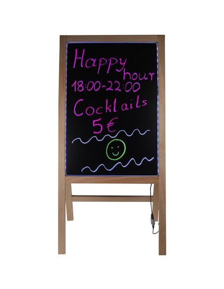 Πίνακας led επιδαπέδιος με ξύλινη κορνίζα Υ100x50εκ