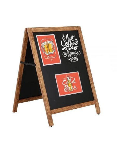 Πίνακας μενού εστιατορίου διπλής όψης εξωτ. χώρου 67x86εκ.