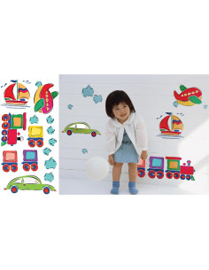 Αυτοκόλλητα τοίχου 30χ60εκ. "μεταφορικά μέσα"