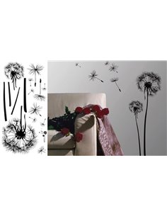 Αυτοκόλλητα τοίχου 30χ60εκ. "μίνιμαλ λουλούδι"