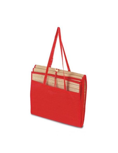 Ψάθα κόκκινη σε θήκη 100x170εκ.