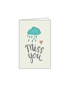Ευχετήρια κάρτα μου λείπεις 7x10,5εκ.
