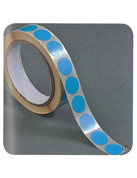 Ετικέτες αυτοκ.στρόγγυλες Ø20mm μπλε ρολλό 1000τεμ