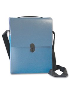 Next τσάντα συνεδρίων με ιμάντα PP μπλε διάφανη Υ32x24x5εκ.