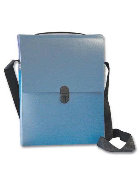 Next τσάντα συνεδρίων με ιμάντα PP μπλε διάφανη Υ32x24x5εκ.