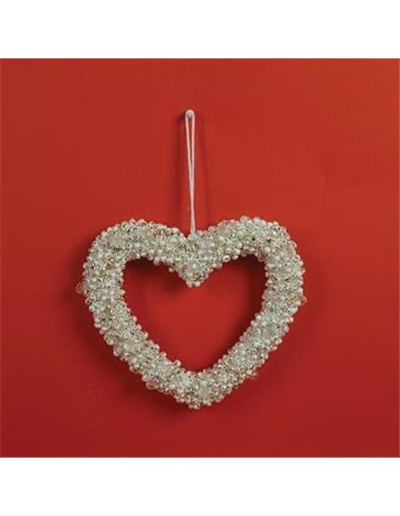 Καρδιά από φελιζόλ με γκλίτερ 24εκ.