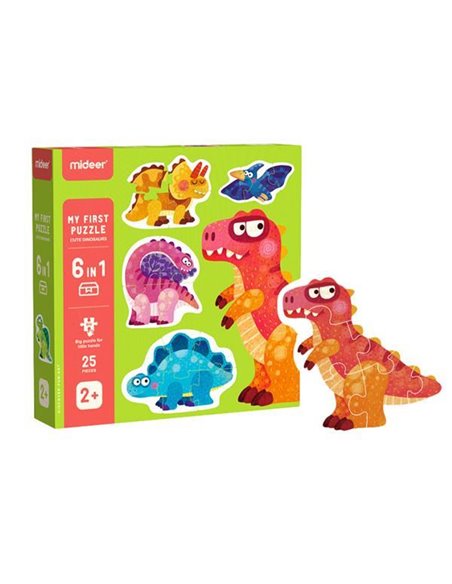Mideer παζλ My first puzzle series 6 σε 1 "Dinosaur" 25τμχ