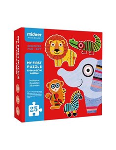 Mideer παζλ My first puzzle series 6 σε 1 "Animals" 25τμχ