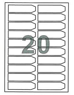 Fleks ετικέτ. αυτοκόλ. λευκές 90x25mm 20/φ 100φ Α4