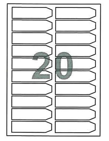 Fleks ετικέτ. αυτοκόλ. λευκές 90x25mm 20/φ 100φ Α4