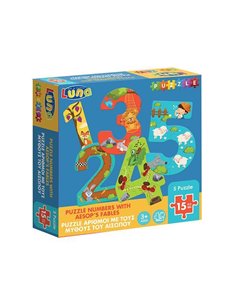 Luna παζλ Αριθμοί με τους Μύθους του Αισώπου, 15 τεμ.
