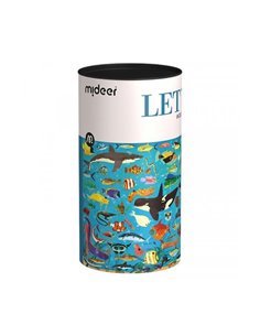 Mideer παζλ Let's Learn - Τα ζώα του Ωκεανού 126 τεμαχίων