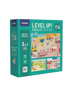 Mideer παζλ 3 σε 1 - Level Up 4 "Artists series" 54,70 - 88τμχ