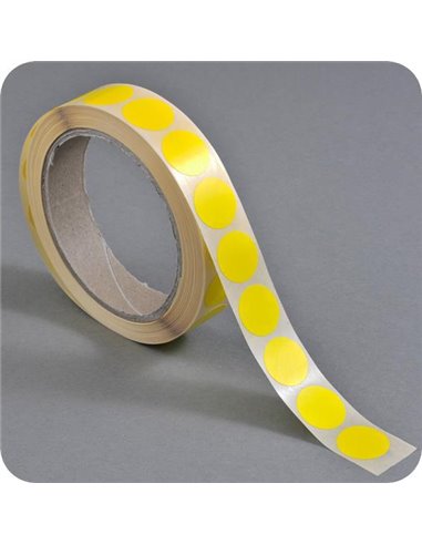 Ετικέτες αυτοκ.στρόγγυλες Ø20mm κίτρινες ρολλό 1000τεμ