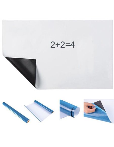 Πίνακας λευκός, μαρκαδόρου, αυτοκόλλητος  90x200εκ.