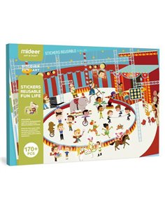 Mideer επιτραπέζιο με επαναχρησιμοποιούμενα αυτοκόλλητα "Fun Life"