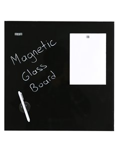 Μαγνητικός γυάλινος πίνακας μαύρος 45x45εκ.
