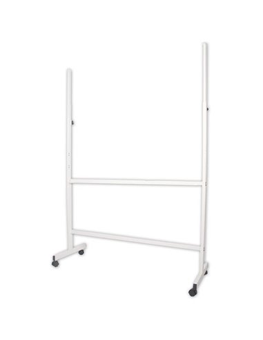 Βάση σιδερένια τροχήλατη λευκή επεκτεινόμενη για πίνακα