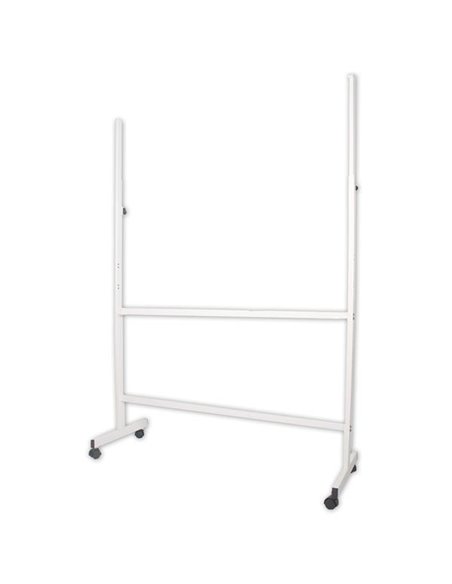 Βάση σιδερένια τροχήλατη λευκή επεκτεινόμενη για πίνακα