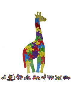 Εκπαιδευτικά παζλ ξύλινα 26τεμαχίων κοκτέηλ σχέδια