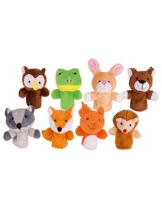 Goki σετ 8 δακτυλοφιγούρες Υ7,5-8εκ. "Ζώα του Δάσους"
