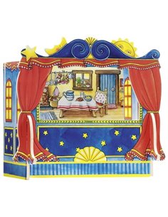 Goki κουκλοθέατρο για δαχτυλoφιγούρες ξύλινο Y25x28x20εκ.