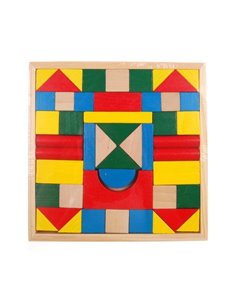 Τουβλάκια ξύλινα χρωματιστά 48τεμ. 21x21εκ.