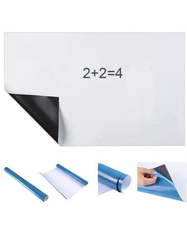 Πίνακας λευκός, μαρκαδόρου, αυτοκόλλητος-μαγνητικός  90x120εκ.