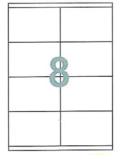 Fleks ετικέτ. αυτοκόλ. λευκές 105x74,1mm 8/φ 100φ Α4